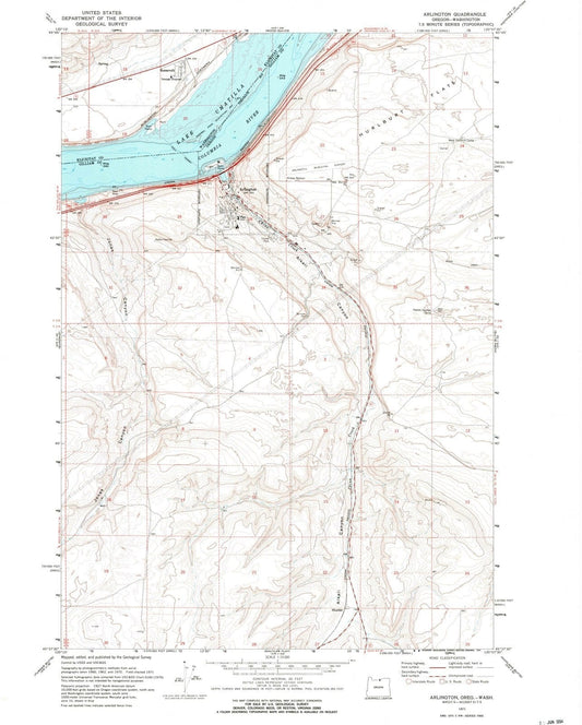 1971 Arlington, OR - Oregon - USGS Topographic Map