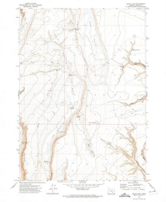 1971 Balls Lake, OR - Oregon - USGS Topographic Map