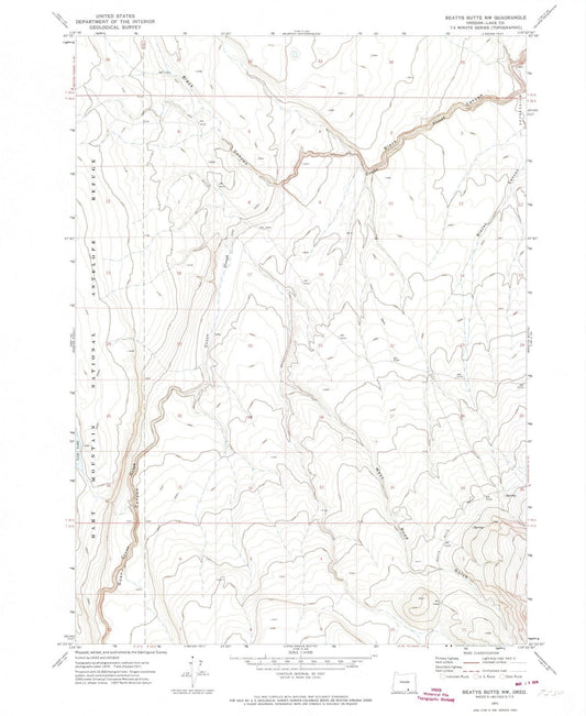 1971 Beatys Butte, OR - Oregon - USGS Topographic Map
