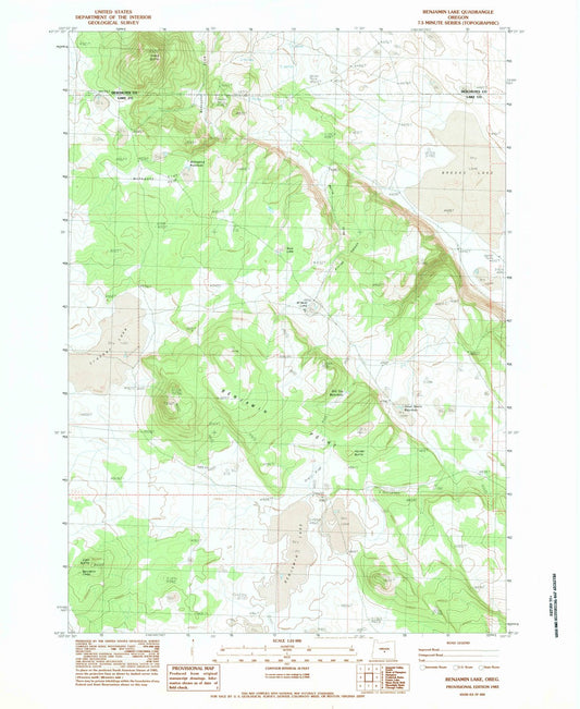 1983 Benjamin Lake, OR - Oregon - USGS Topographic Map