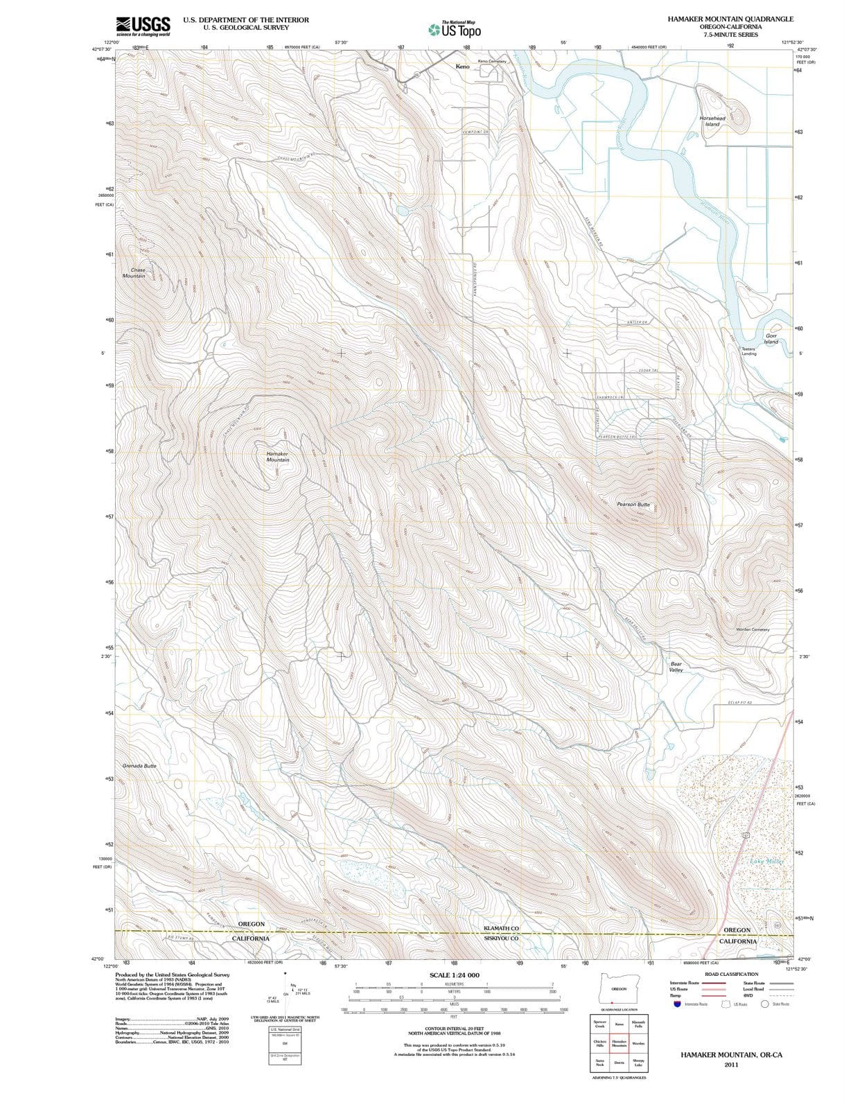 2011 Hamaker Mountain, OR - Oregon - USGS Topographic Map