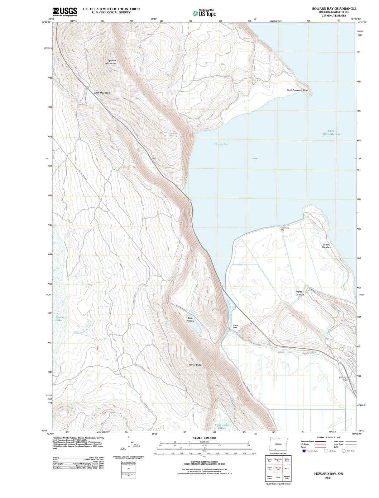 2011 Howard Bay, OR - Oregon - USGS Topographic Map