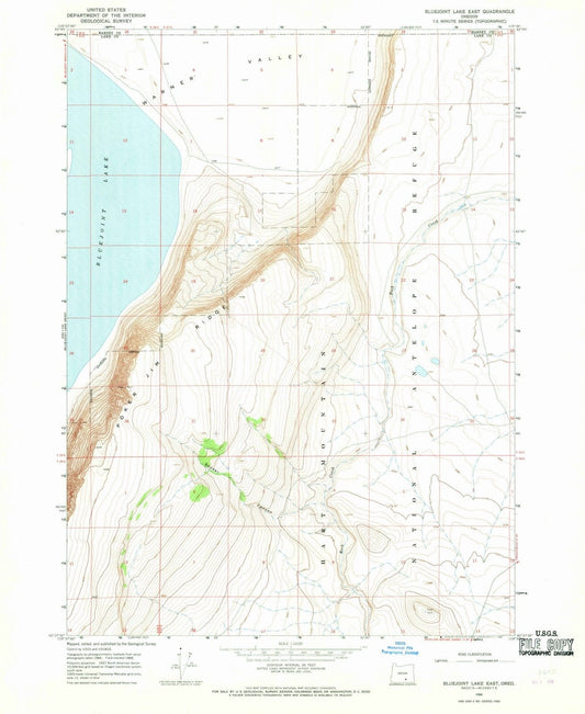 1966 Bluejoint Lake East, OR - Oregon - USGS Topographic Map