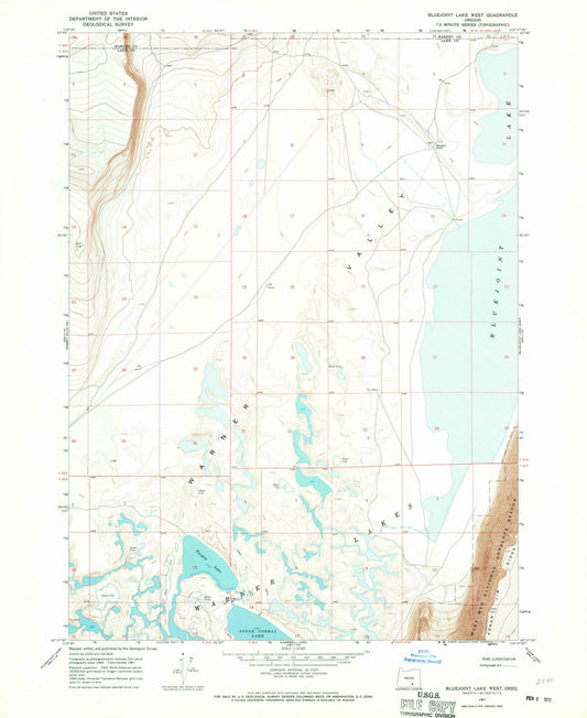 1967 Bluejoint Lake West, OR - Oregon - USGS Topographic Map