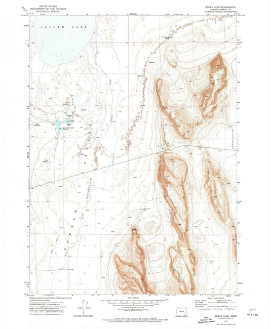 1971 Borax Lake, OR - Oregon - USGS Topographic Map