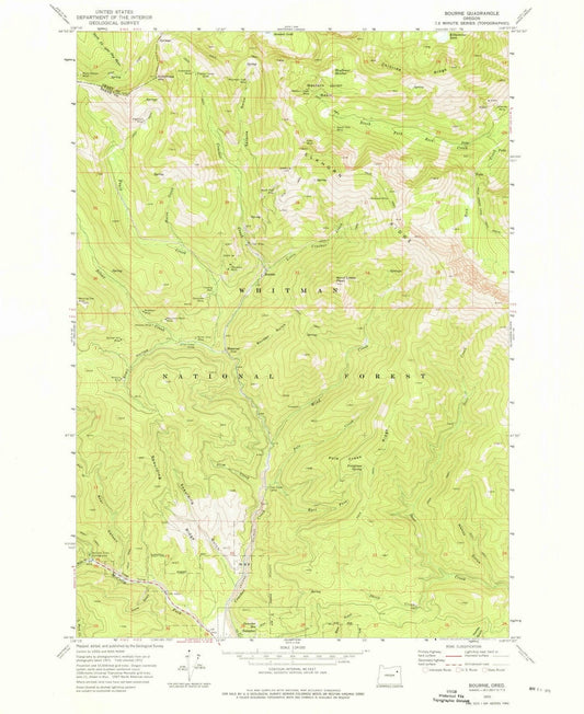 1972 Bourne, OR - Oregon - USGS Topographic Map