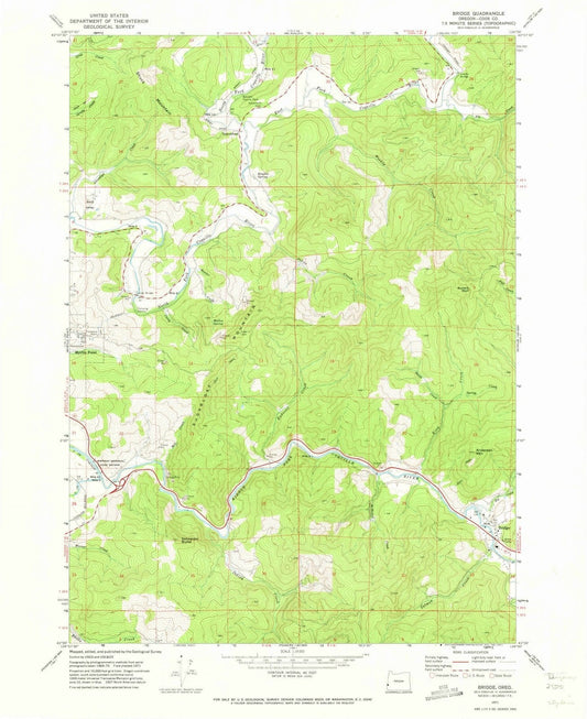 1971 Bridge, OR - Oregon - USGS Topographic Map