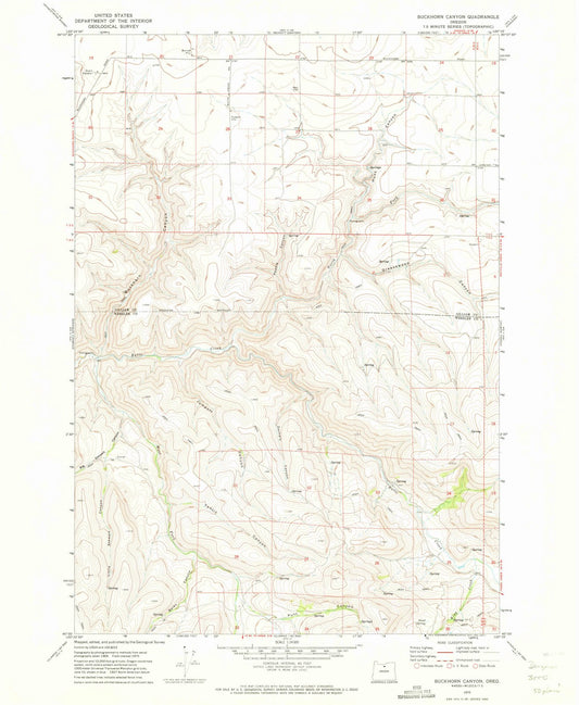 1970 Buckhorn Canyon, OR - Oregon - USGS Topographic Map