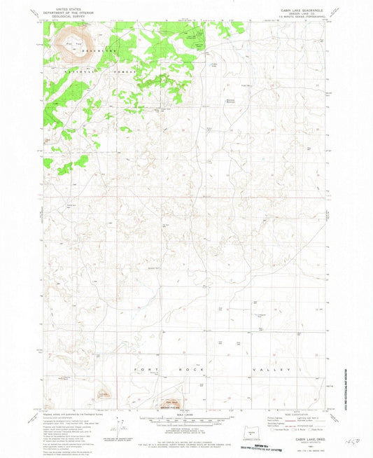 1981 Cabin Lake, OR - Oregon - USGS Topographic Map
