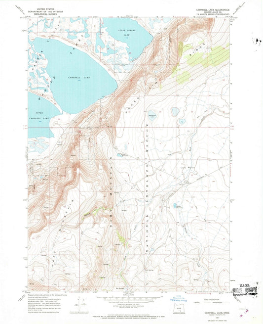 1967 Campbell Lake, OR - Oregon - USGS Topographic Map