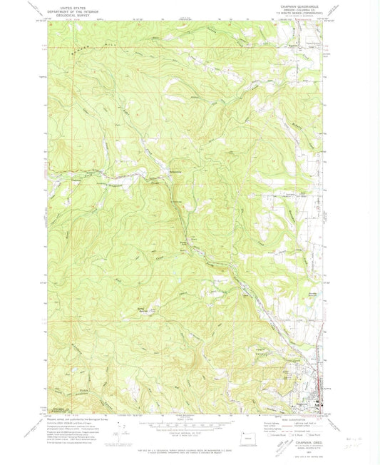 1971 Chapman, OR - Oregon - USGS Topographic Map