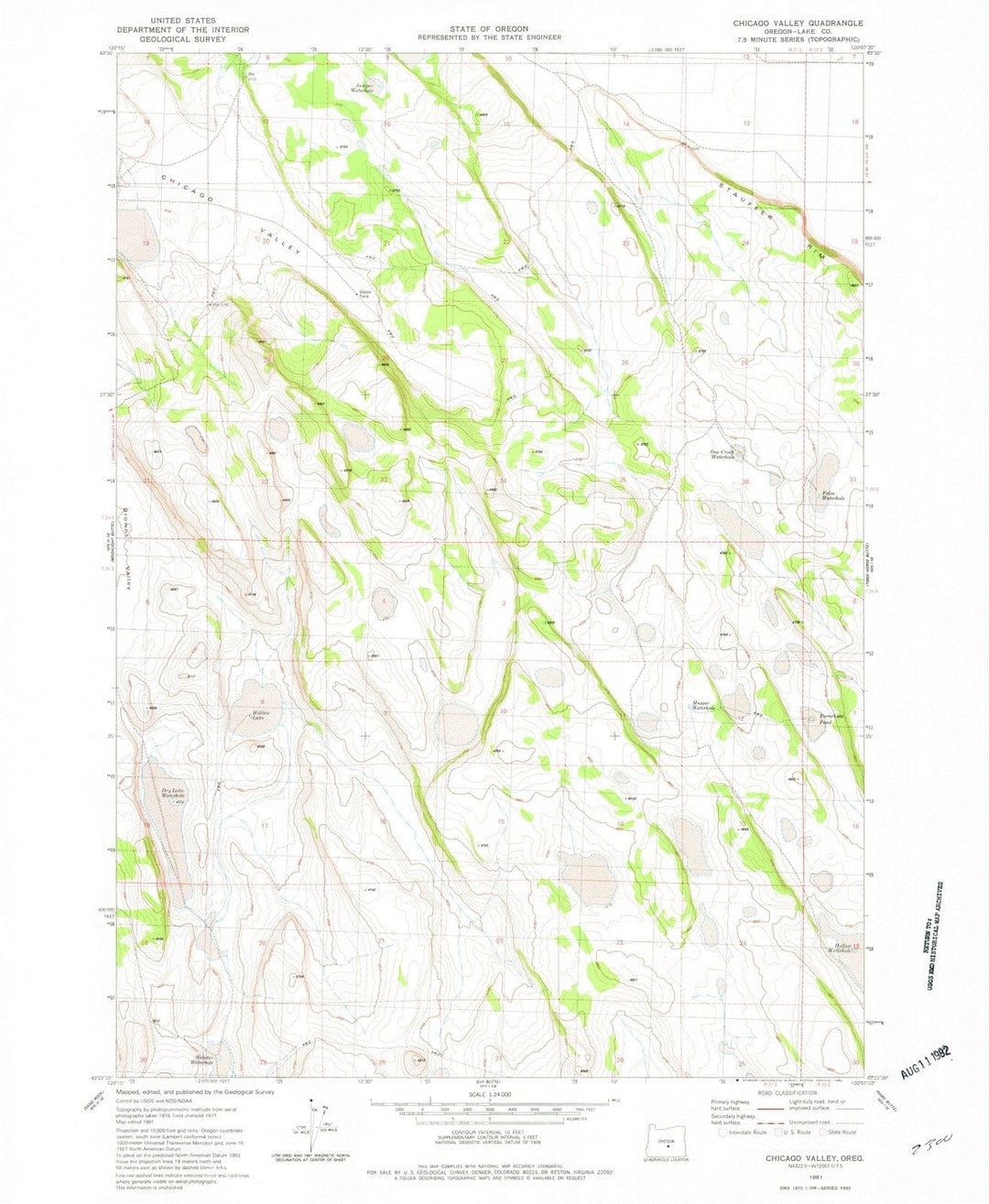 1981 Chicago Valley, OR - Oregon - USGS Topographic Map