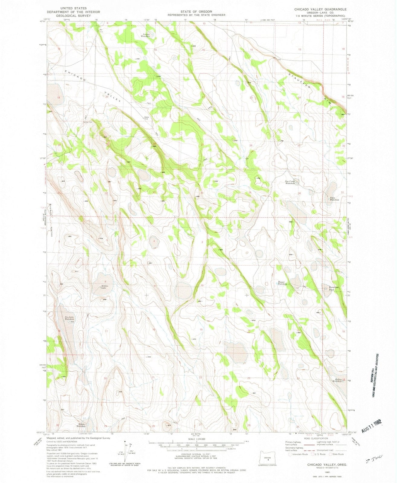 1981 Chicago Valley, OR - Oregon - USGS Topographic Map