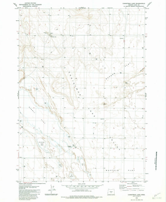 1982 Christmas Lake, OR - Oregon - USGS Topographic Map