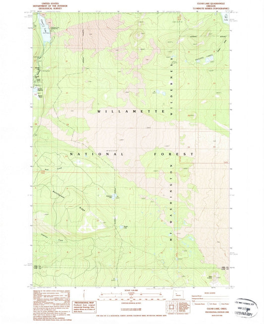1988 Clear Lake, OR - Oregon - USGS Topographic Map