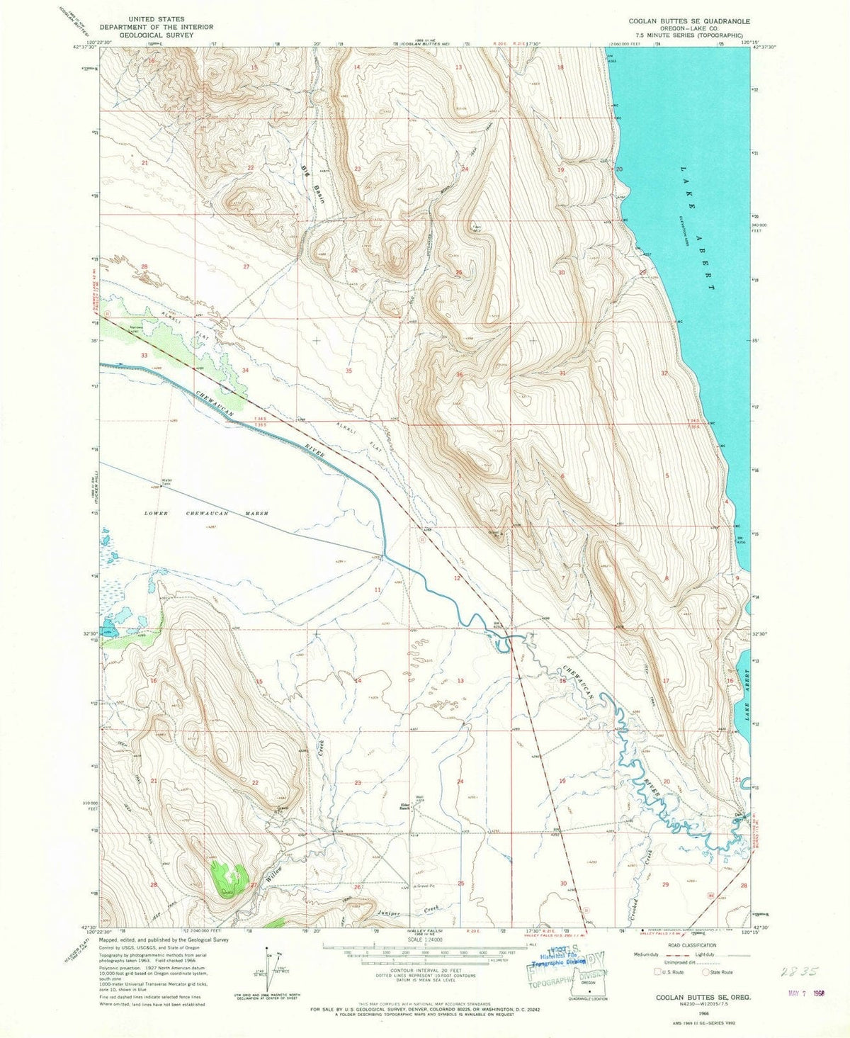 1966 Coglan Buttes, OR - Oregon - USGS Topographic Map v2