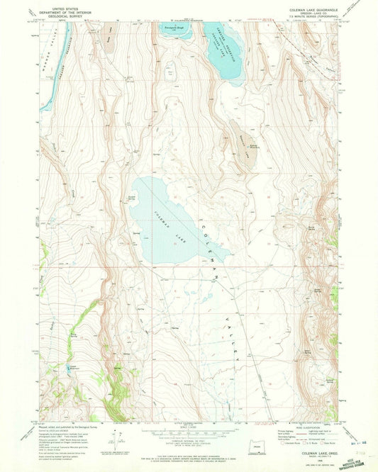 1968 Coleman Lake, OR - Oregon - USGS Topographic Map