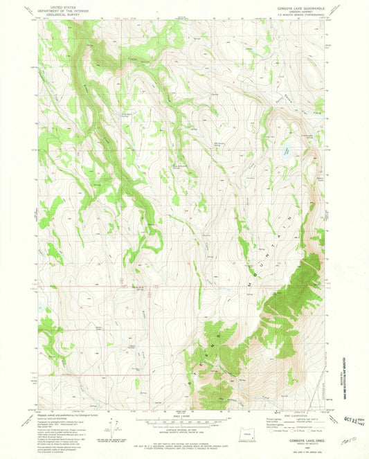 1981 Comegys Lake, OR - Oregon - USGS Topographic Map