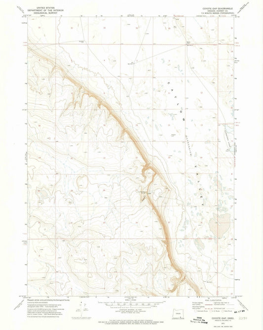 1971 Coyote Gap, OR - Oregon - USGS Topographic Map v2
