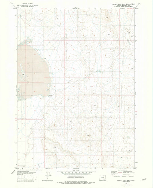 1981 Coyote Lake East, OR - Oregon - USGS Topographic Map