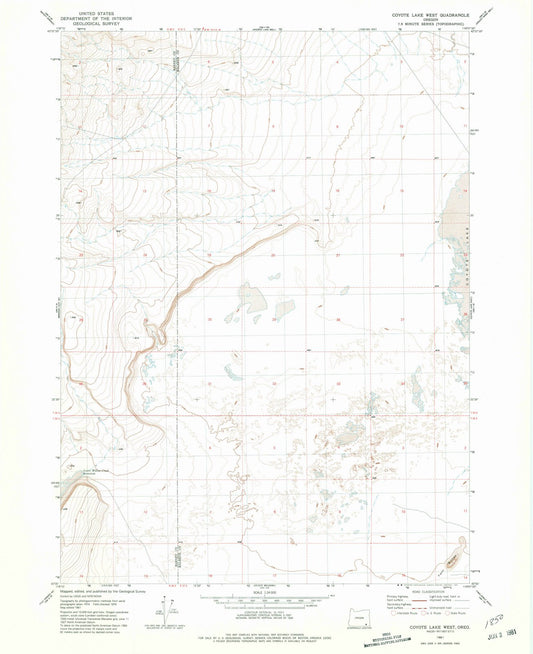 1981 Coyote Lake West, OR - Oregon - USGS Topographic Map