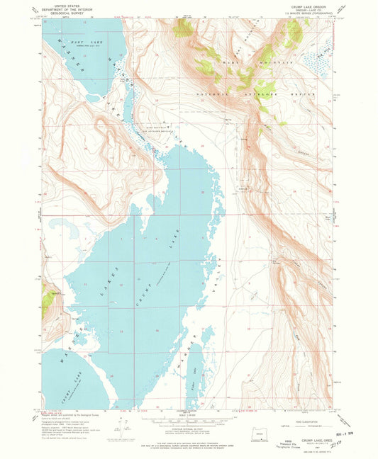 1967 Crump Lake, OR - Oregon - USGS Topographic Map