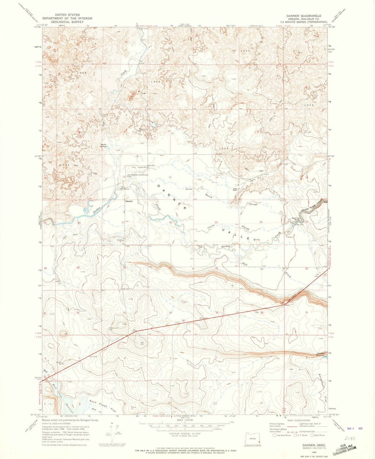 1969 Danner, OR - Oregon - USGS Topographic Map