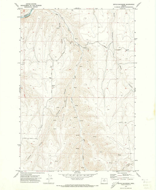 1970 Devils Backbone, OR - Oregon - USGS Topographic Map