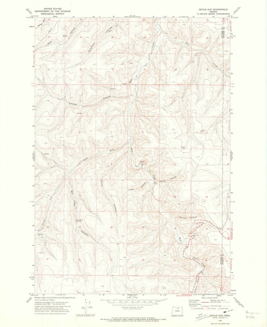 1970 Devils Gap, OR - Oregon - USGS Topographic Map