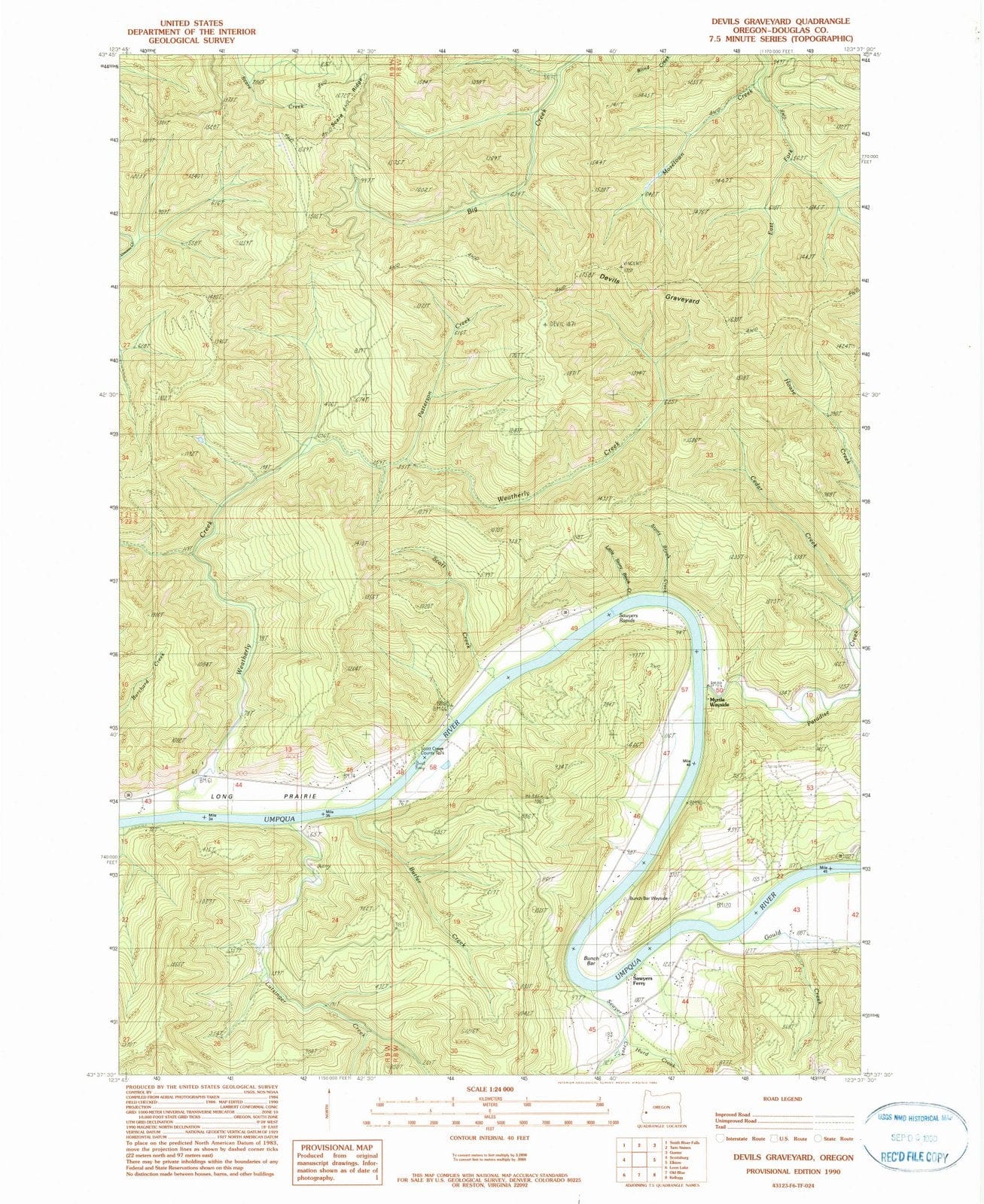 1990 Devils Graveyard, OR - Oregon - USGS Topographic Map