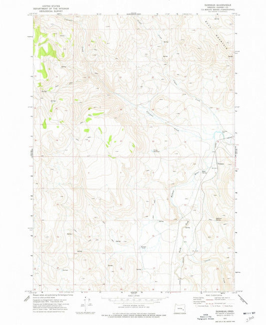 1972 Dunnean, OR - Oregon - USGS Topographic Map