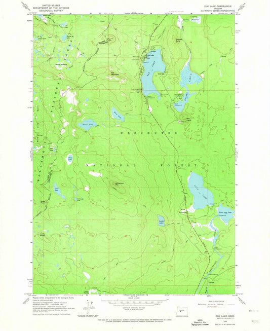 1963 Elk Lake, OR - Oregon - USGS Topographic Map