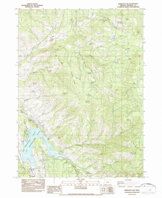 1983 Emigrant Lake, OR - Oregon - USGS Topographic Map