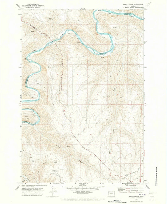 1970 Esau Canyon, OR - Oregon - USGS Topographic Map