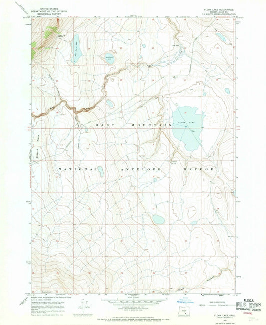 1967 Flook Lake, OR - Oregon - USGS Topographic Map