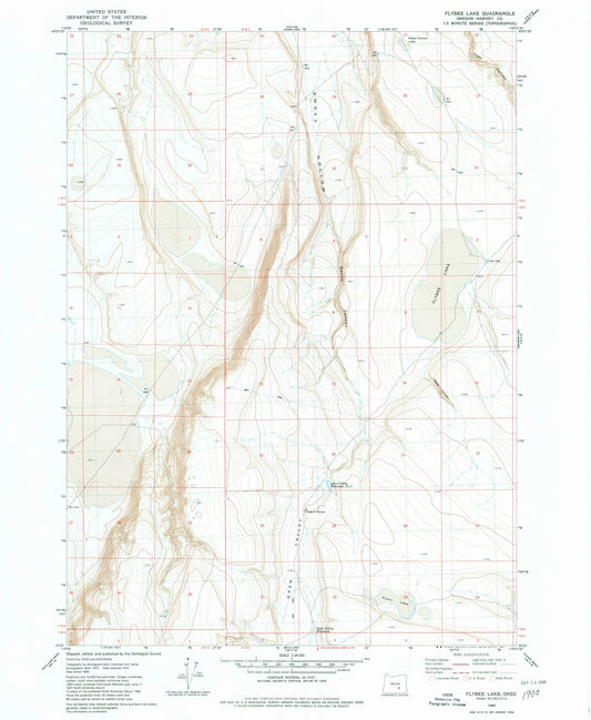 1980 Flybee Lake, OR - Oregon - USGS Topographic Map