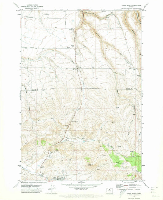 1970 Fossil North, OR - Oregon - USGS Topographic Map