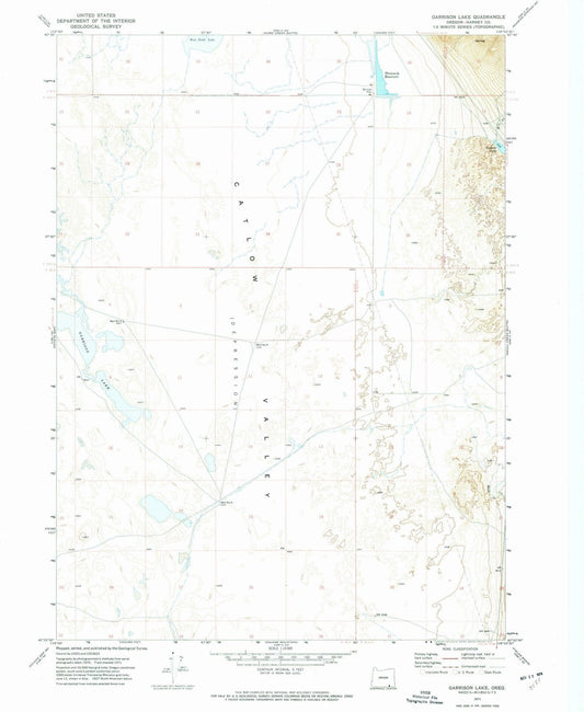 1971 Garrison Lake, OR - Oregon - USGS Topographic Map