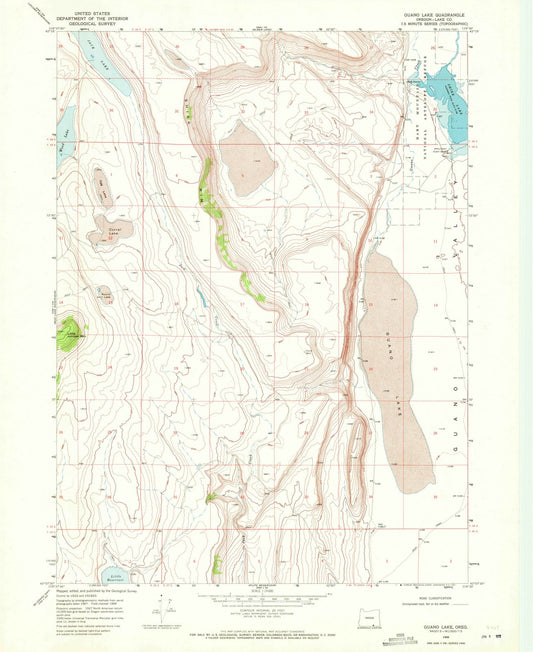 1968 Guano Lake, OR - Oregon - USGS Topographic Map