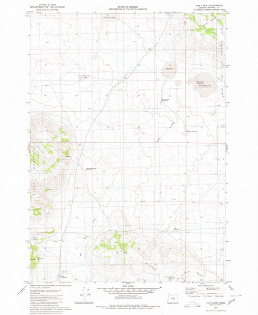 1980 Hay Lake, OR - Oregon - USGS Topographic Map