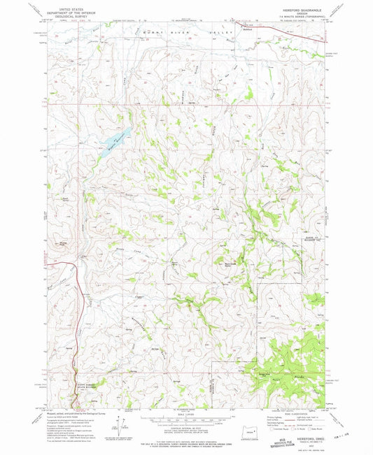 1972 Hereford, OR - Oregon - USGS Topographic Map