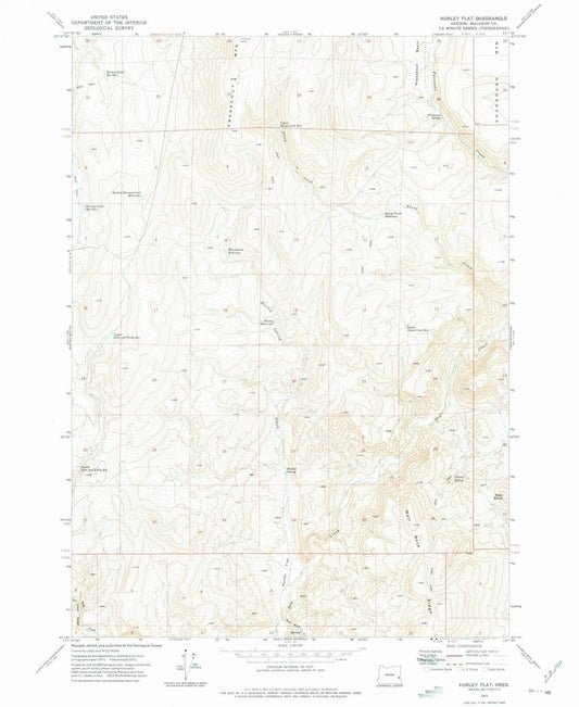 1972 Hurley Flat, OR - Oregon - USGS Topographic Map