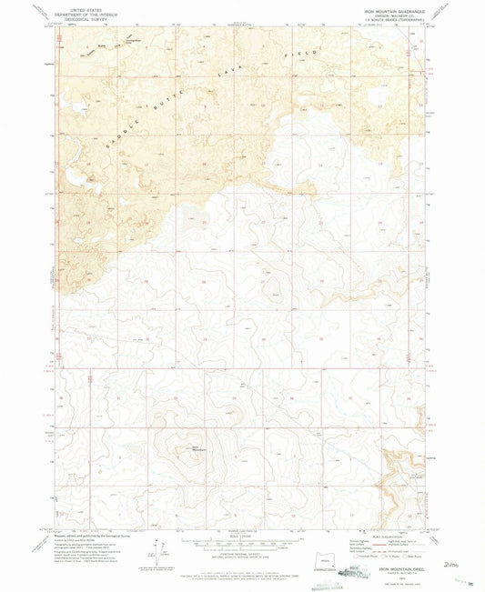 1972 Iron Mountain, OR - Oregon - USGS Topographic Map
