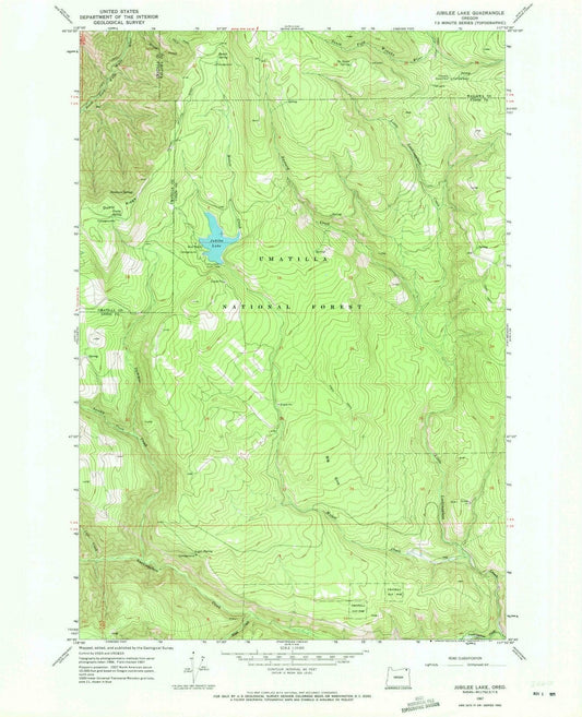 1967 Jubilee Lake, OR - Oregon - USGS Topographic Map
