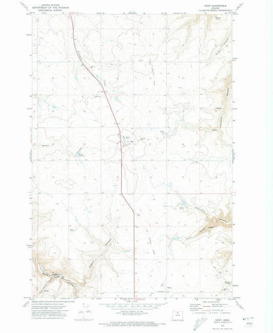 1970 Kent, OR - Oregon - USGS Topographic Map