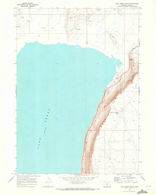 1968 Lake Abert North, OR - Oregon - USGS Topographic Map