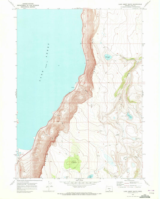 1968 Lake Abert South, OR - Oregon - USGS Topographic Map