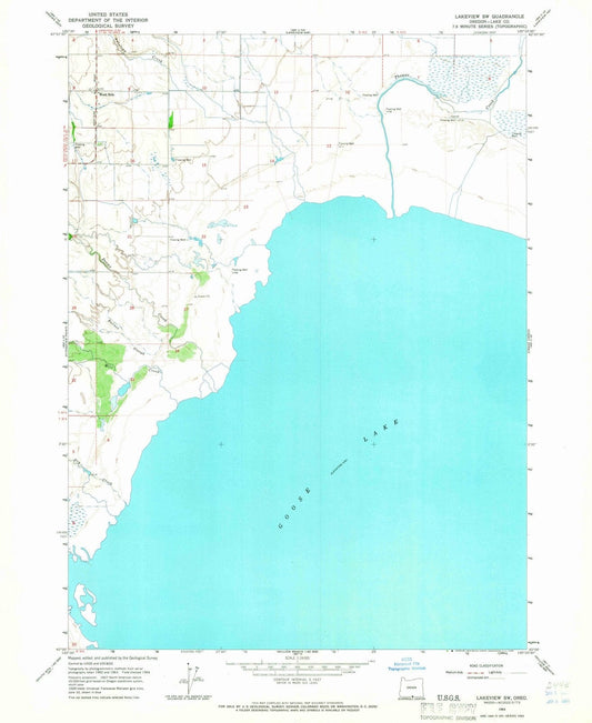1964 Lakeview, OR - Oregon - USGS Topographic Map