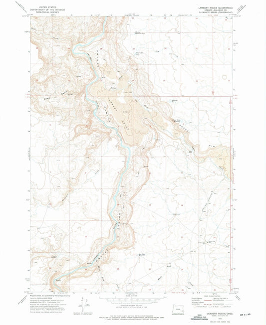 1972 Lambert Rocks, OR - Oregon - USGS Topographic Map