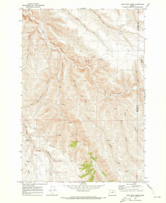 1970 Lone Rock Creek, OR - Oregon - USGS Topographic Map